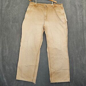 Vintage Carhartt Pants Mens 38X31 B11BRN Brown Duck Canvas Dungaree Mexico A3-30